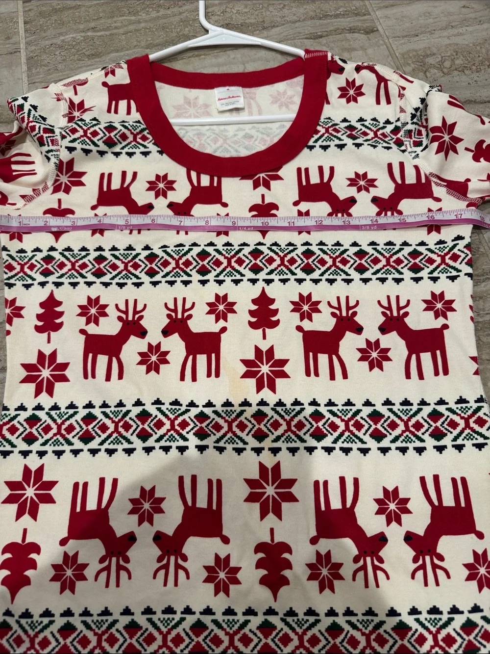 Hanna Andersson Women’s Adult Holiday Pajama Set Top & Pants Deer Dear Medium
